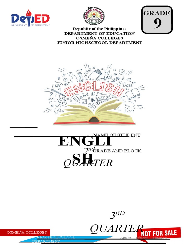 English 9: 2nd Quarter Module Overview | PDF | Poetry | Perfect (Grammar)