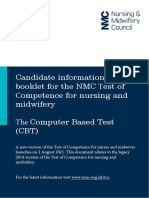 Candidate Information Booklet For The NMC Test of Competence For Nursing and Midwifery The Computer Based Test (CBT)