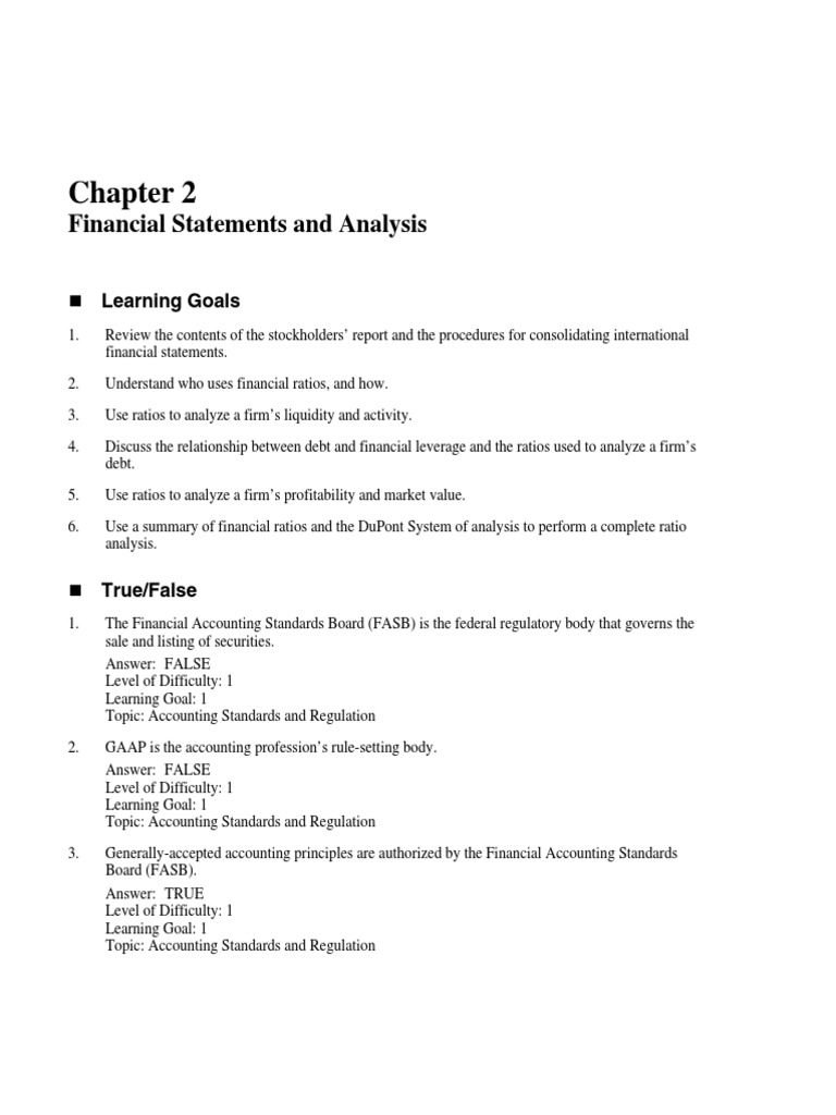 02 Financial Statement Analysis | PDF | Cash Flow Statement | Balance Sheet
