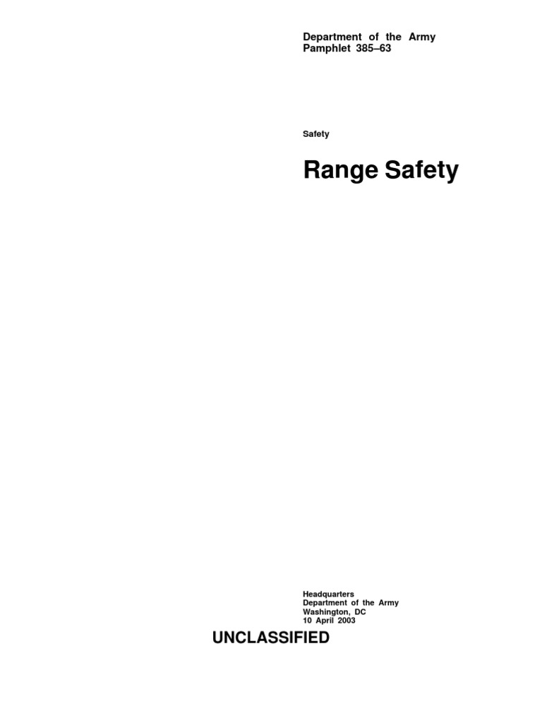 DA PAM 38563 (Range Safety) Artillery United States Marine Corps