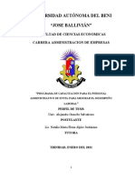 Programa de Capacitación Al Personal Administrativo