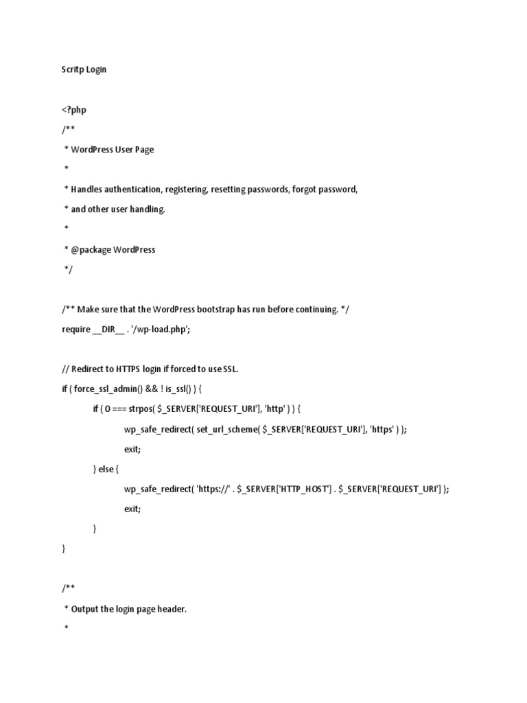 WordPress User Login Script | PDF | Http Cookie | Software Engineering