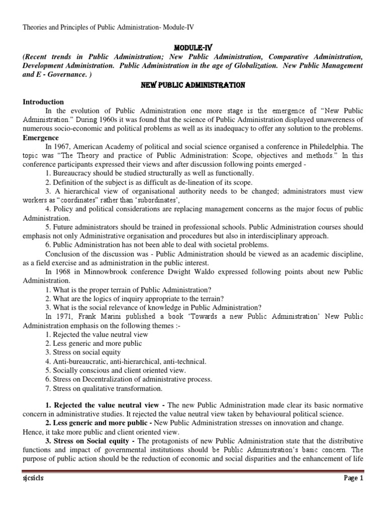 Principles Of Public Administration – YPDJH