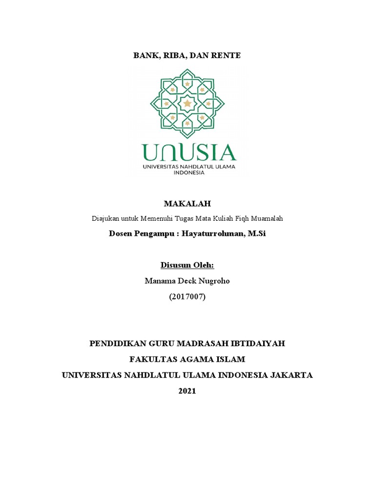 Apa Itu Riba Dan Investasi Di Bank Riba