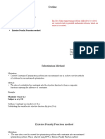 Constrained Optimization Methods of Solution:: Outline