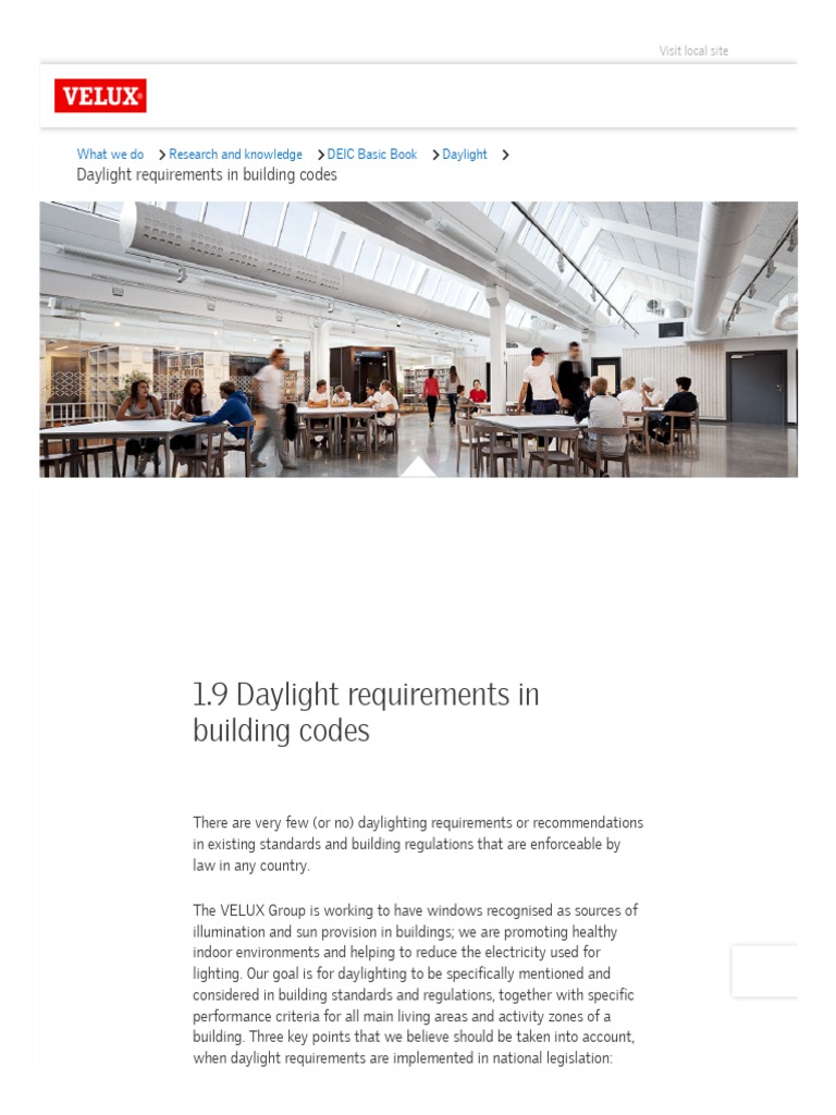 Daylight Requirements in Building Codes | PDF | Lighting