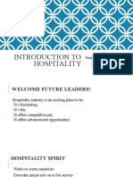 Meet I - Introduction To Hospitality