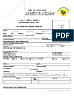 Mayor Edwin L. Olivarez: Application Form 2" X 2" ID Picture