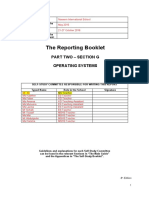 The Reporting Booklet: Part Two - Section G Operating Systems
