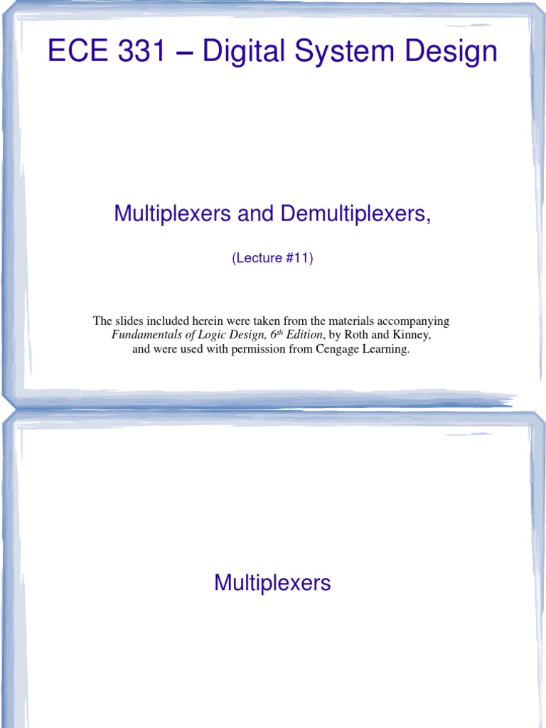 Multiplexer Dan Demultiplexer | PDF | Digital Technology | Electronic ...