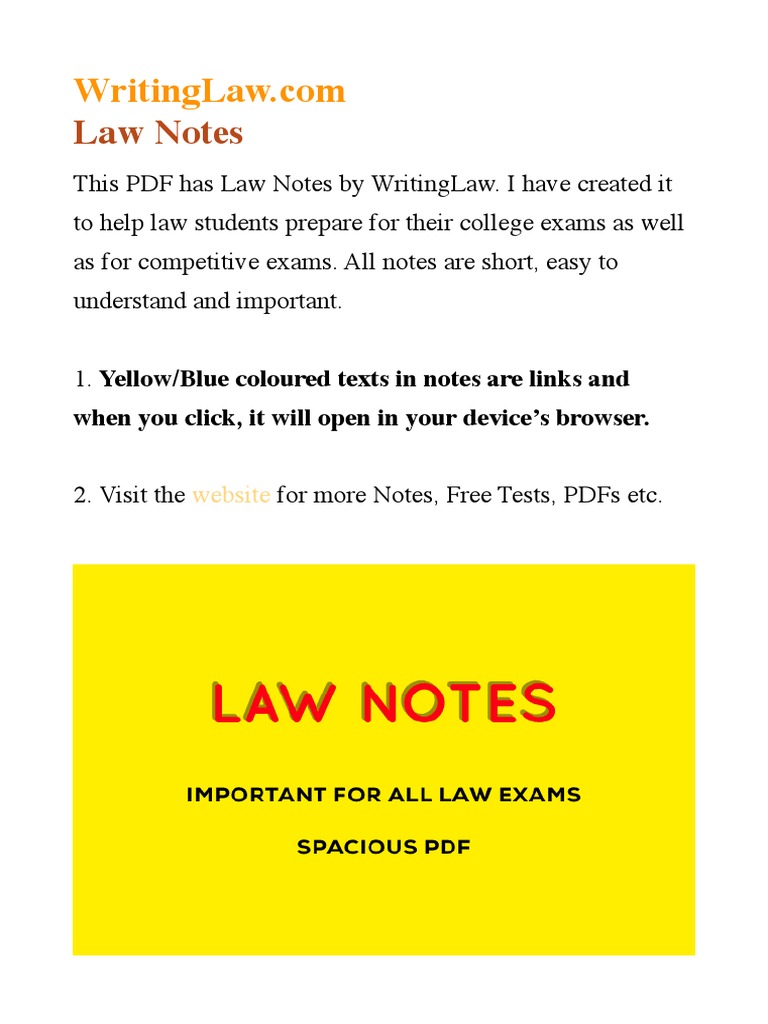 All Law Notes in ONE PDF PDF Arrest Government Of India