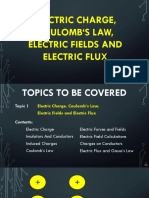 Electric Charge, Coulomb S Law, Electric Fields and Electric Flux
