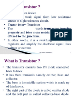 What Is Transistor ?: Property and Istor Mean Resistance Property Offered To The Junctions