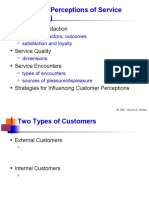 Customer Perceptions of Service (Chapter 5)