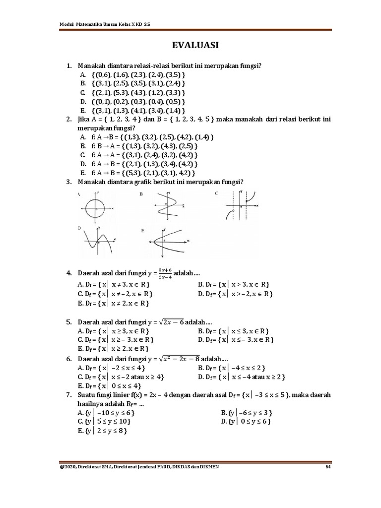Latihan Soal Fungsi | PDF