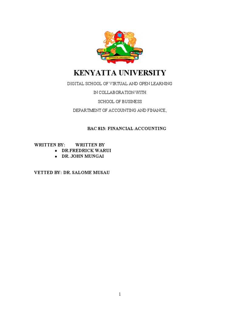 Financial Accounting Course Overview | PDF | Debits And Credits ...