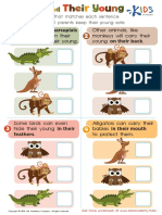 Grade 1 Animals and Their Young Worksheet