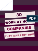 30 Work from Home Companies that Hire Part-Time