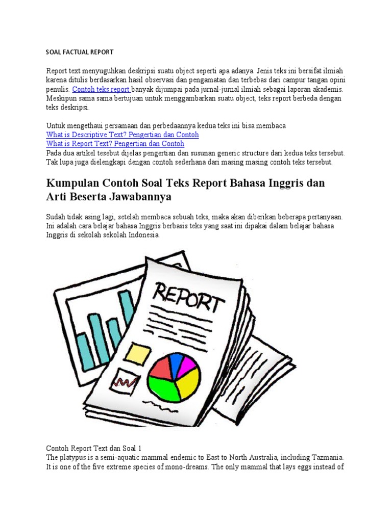 Contoh Soal Factual Report Teks | PDF