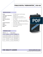 Portable Digital Thermometer Dtm-100: Specifications