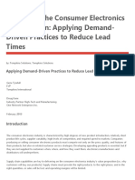 Improving The Consumer Electronics Supply Chain Applying Demand Driven Practices To Reduce Lead Times