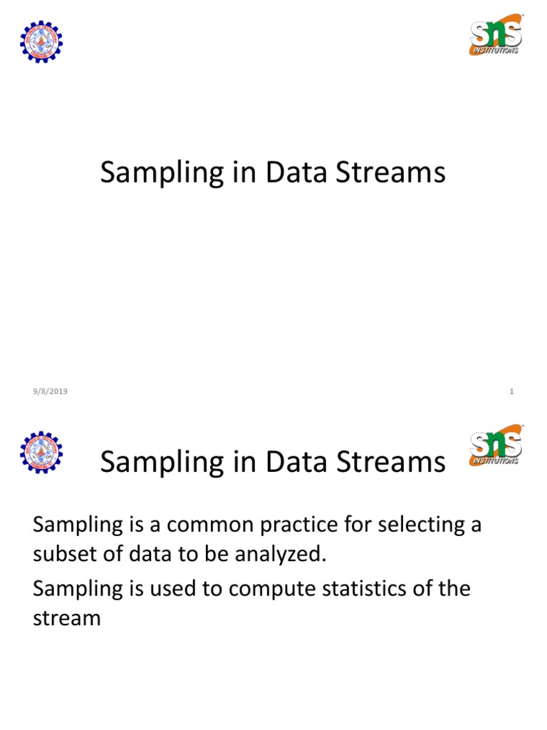 Sampling in Data Streams | PDF | Science & Mathematics | Technology ...