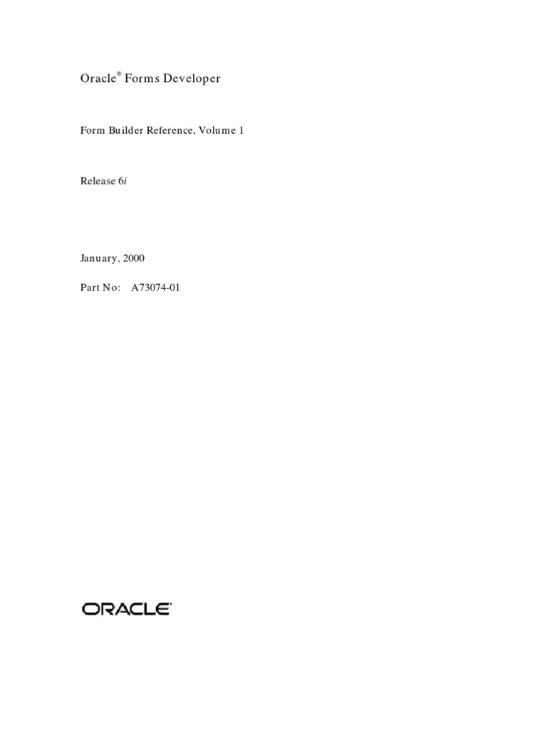Form Builder Ref | PDF | Oracle Database | Oracle Corporation