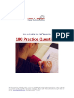 180 Practice Questions: Stay On Track For The PMP Exam With