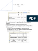 Tableur Microsoft Excel -TP1