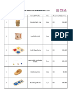 Game Montessori X MHA Price List