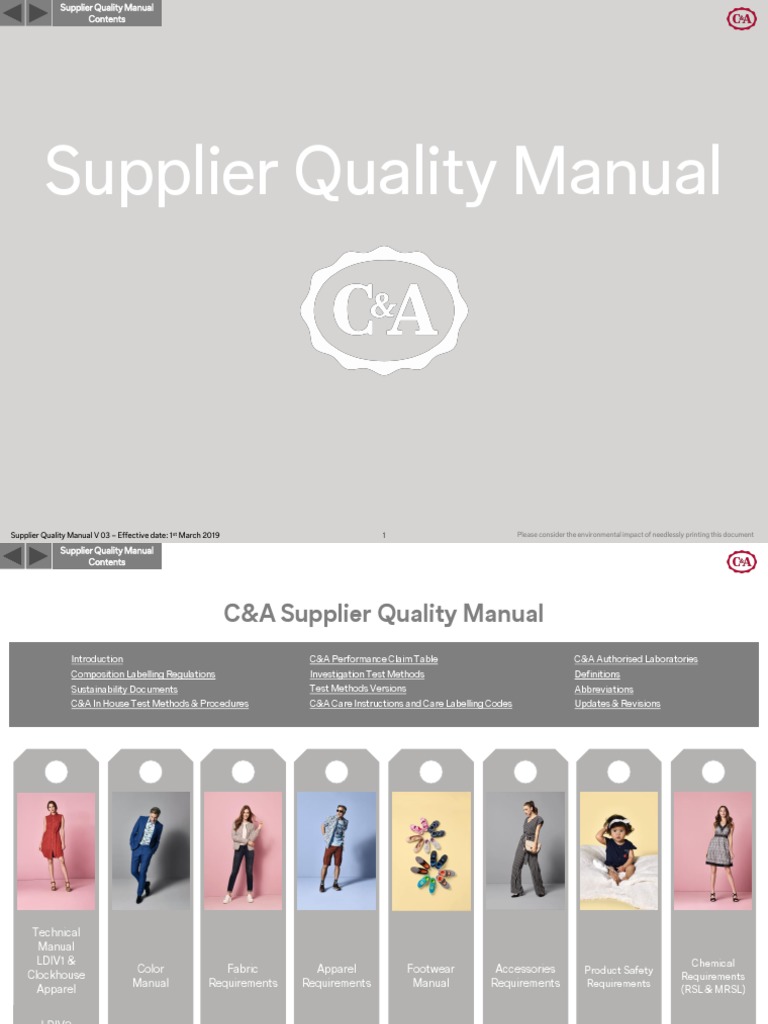 1.+supplier Quality Manual V03 Valid For Orders Written From