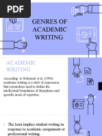 Genres of Academic Writing