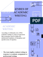 Genres of Academic Writing