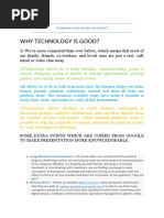 Technology Good or Bad