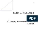 19 Century Philippines As Rizal's Context: The Life and Works of Rizal