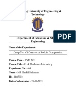 Chittagong University of Engineering & Technology: Name of The Experiment