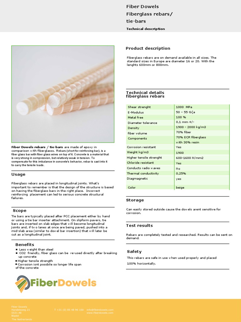 Rebars Description PDF Fiberglass Concrete