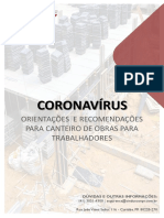 Coronavírus: Orientações E Recomendações para Canteiro de Obras para Trabalhadores