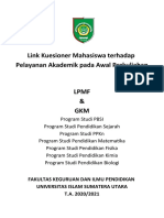 Link Kuesioner Mahasiswa Terhadap Pelayanan Akademik Pada Awal Perkuliahan