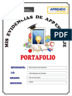 Portafolio de Evidencias Matematica 5to RT5 1003 Ccesa007