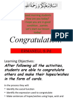 Congratulation Cards: Expressing Hopes and Wishes