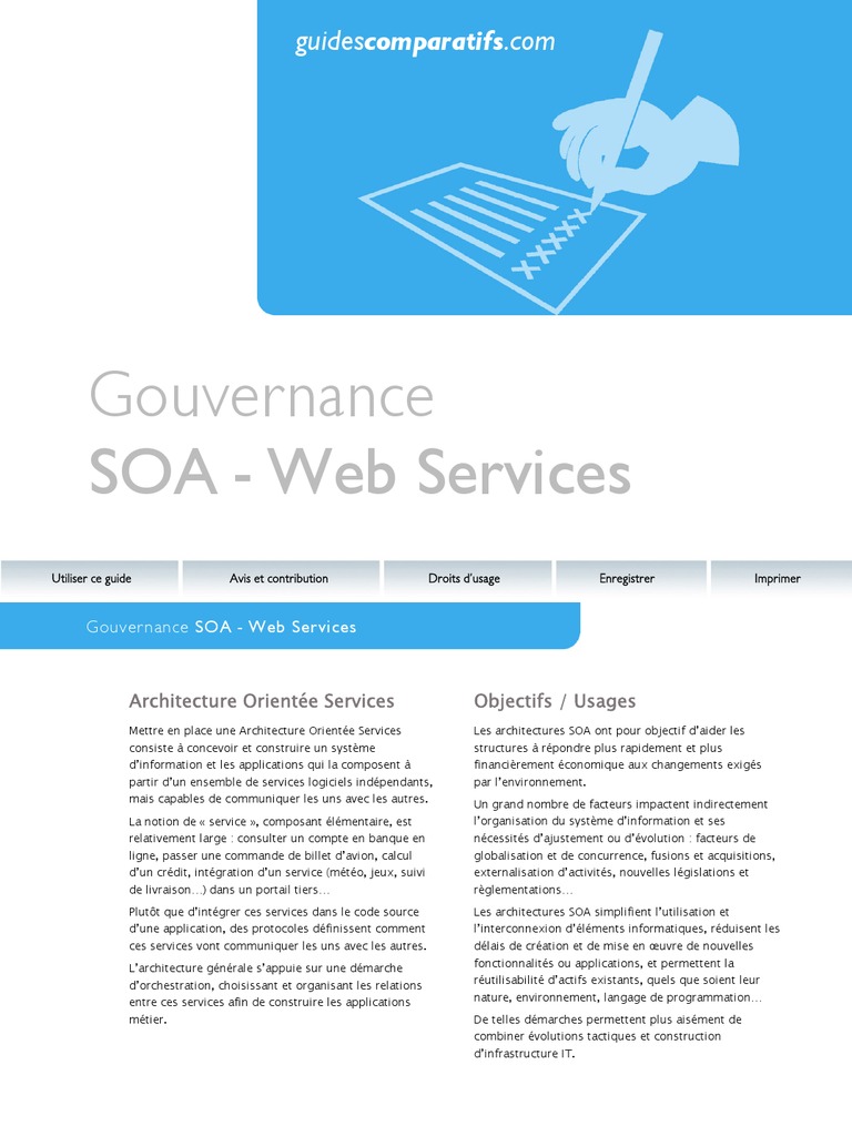 Guide soa web services architecture orient e services application