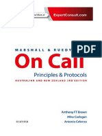 Marshall & Ruedy's On Call: Principles & Protocols: Australian Version - Anthony F. T. Brown