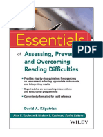 Essentials of Assessing, Preventing, and Overcoming Reading Difficulties (Essentials of Psychological Assessment) - David A. Kilpatrick