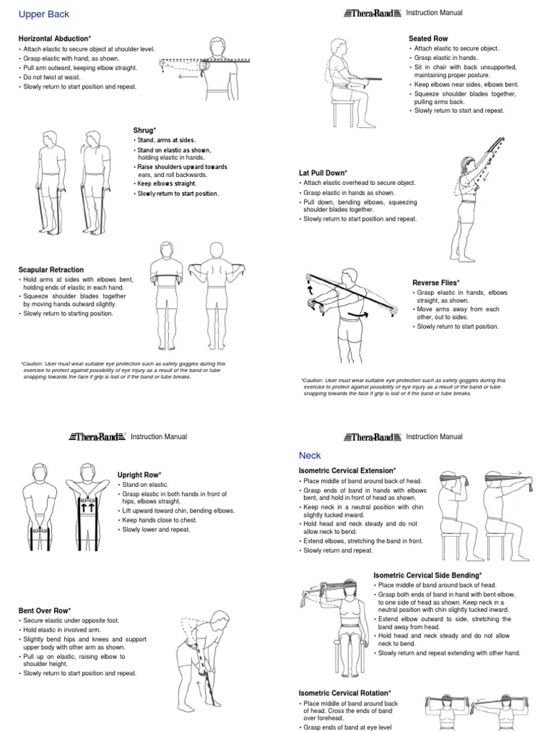 Upper Body Resistance Band Exercises | PDF | Anatomical Terms Of Motion ...