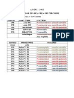 NUOVA DISPOSIZIONE DELLE AULE 23 Novembre