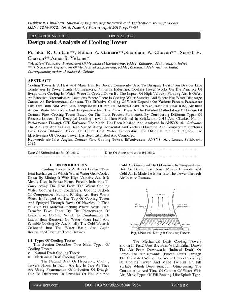 Design and CFD Analysis of Cooling Towers | PDF | Heat Exchanger ...