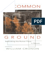 Uncommon Ground: Rethinking The Human Place in Nature