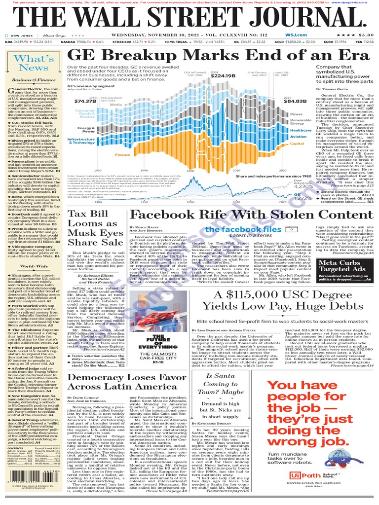 GE Breakup Marks End of An Era: Facebook Rife With Stolen Content | PDF |  General Electric | Facebook