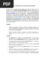 Contrato de Prestación de Servición Profesionales